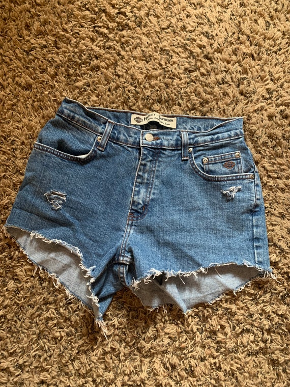 Harley Davidson Cut-off Shorts - Etsy