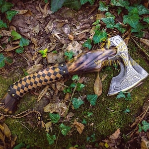 Hand-Forged Viking Bearded Axe – Personalized Norse Decorative Axe | Custom Gift for Him, Father’s Day, Groomsmen, or Anniversary