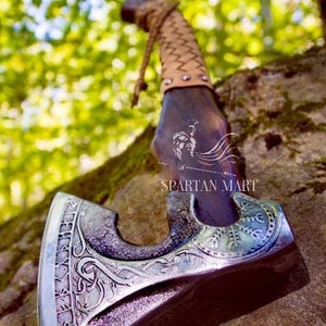 Personalized Viking axe | Custom Engraved Hand-Forged hatchet, Best Man Gift, Groomsmen Gift, Birthday or Christmas Gift for Him Valhalla Axe