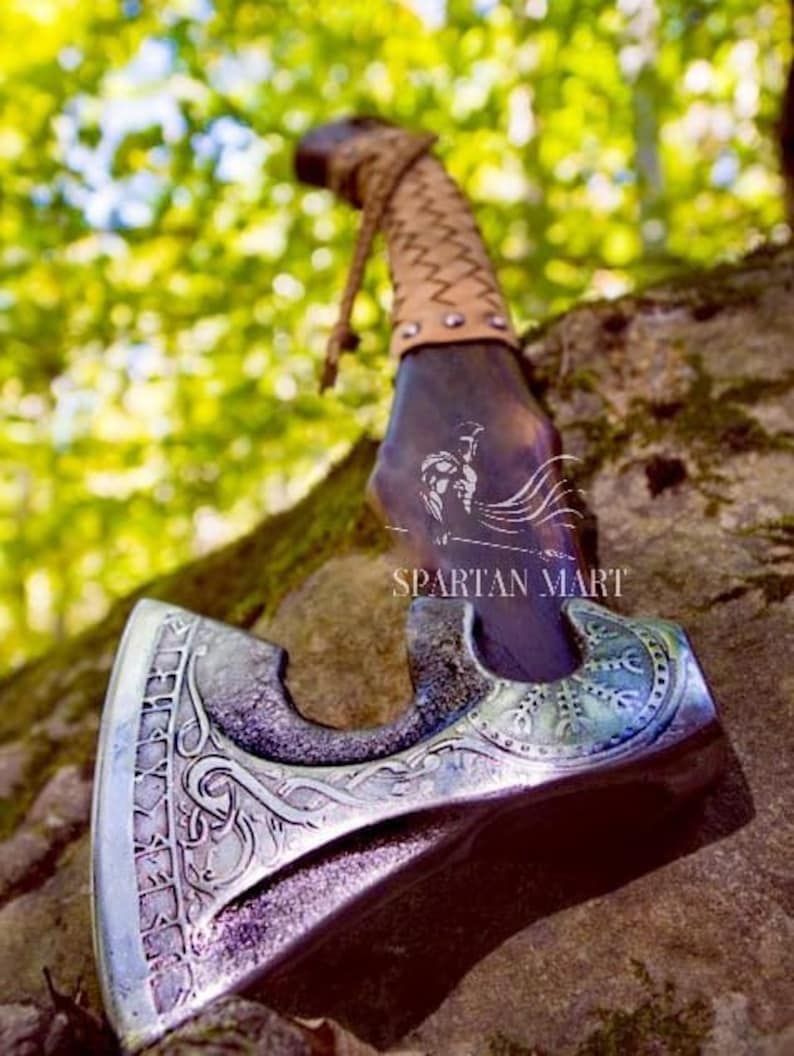 Personalized Viking axe | Custom Engraved Hand-Forged hatchet, Best Man Gift, Groomsmen Gift, Birthday or Christmas Gift for Him Valhalla Axe