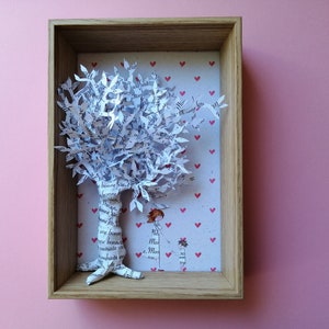 Cornice cuori mamma, con scultura di carta