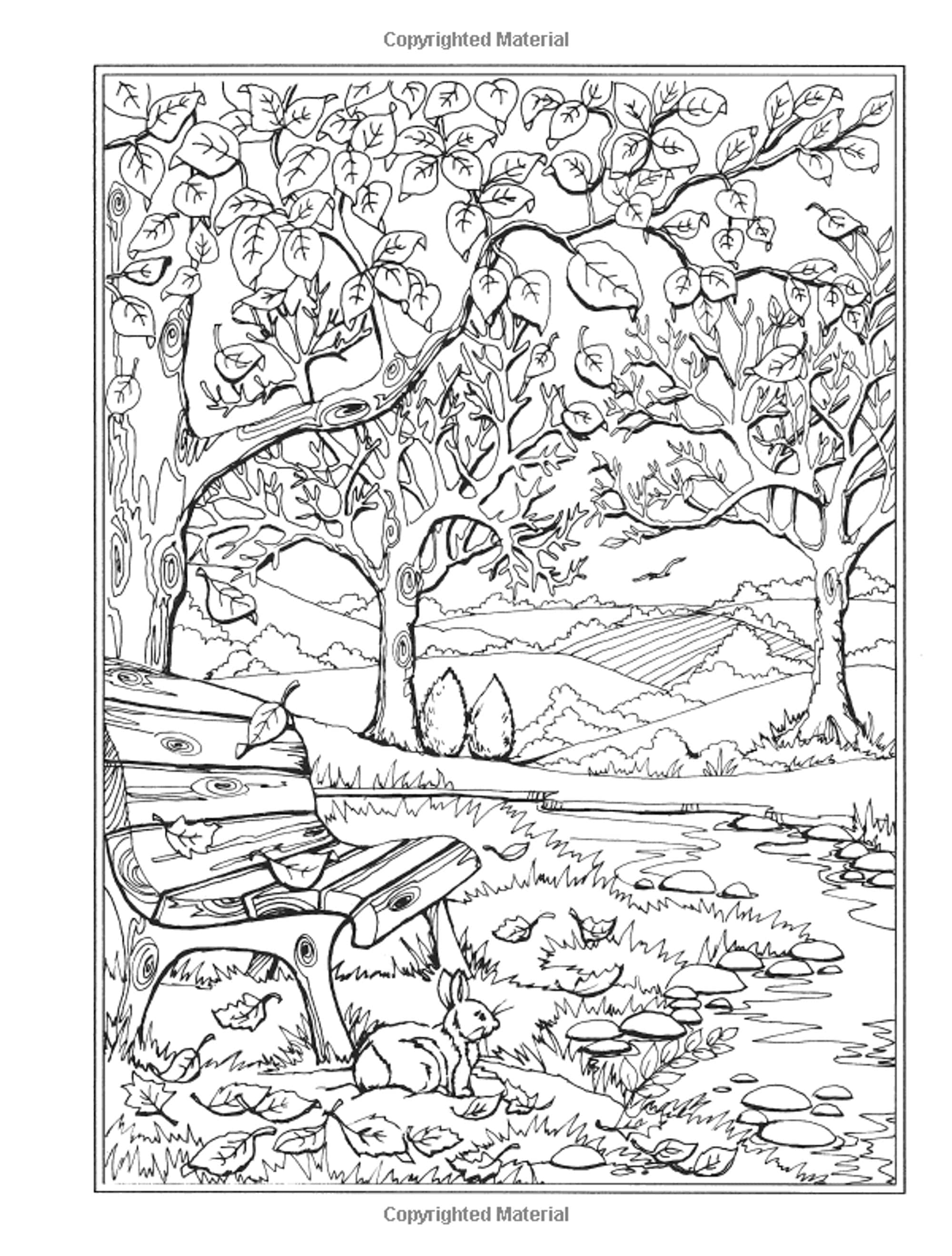 Creative Haven Autumn Scenes Coloring Book Adult Coloring Etsy