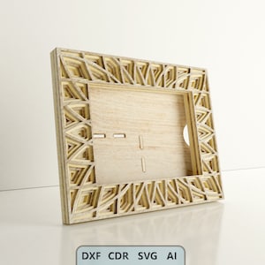 Multilayer Photo frame mandala design , SVG Files for cricut and laser cutting, DXF files