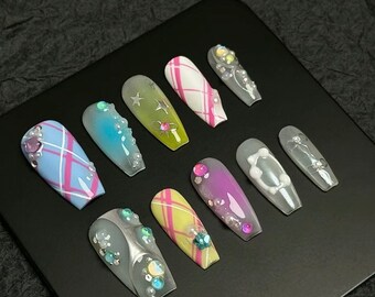 Y2K Artistry Luxe doodskist Press On Nails