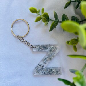 Paradise | Initial Handmade Resin Keychain w/ Foil
