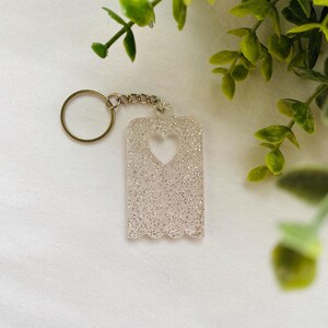 Shimmer Enchantment | Initial Handmade Resin Keychain w/ Glitter