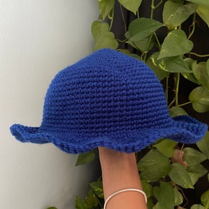 Royal Blue Crochet Bucket Hat