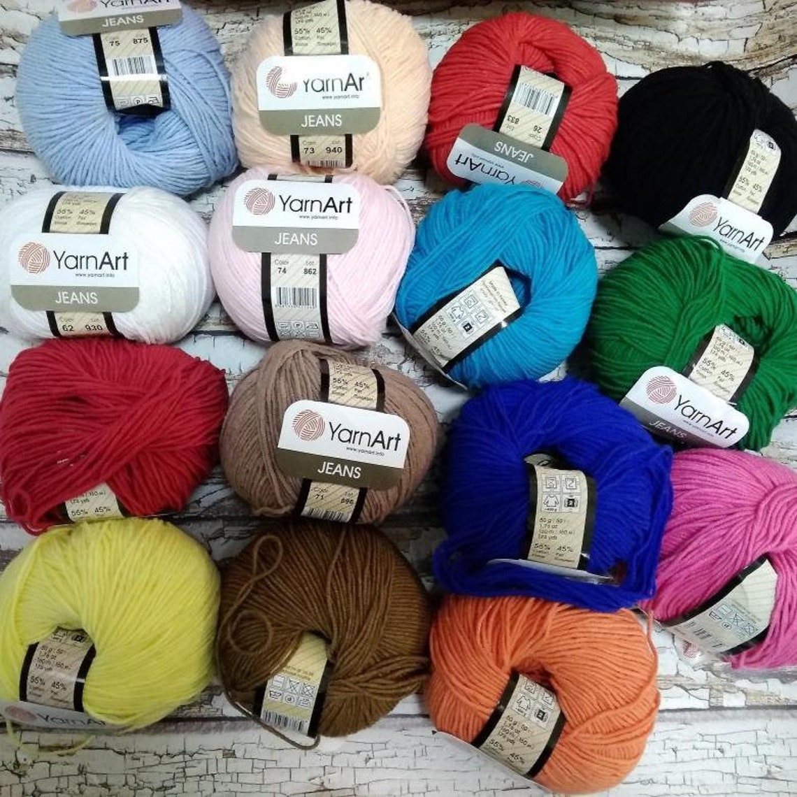 Yarnart Jeans Knitting yarn cotton yarn Crochet cotton yarn Etsy