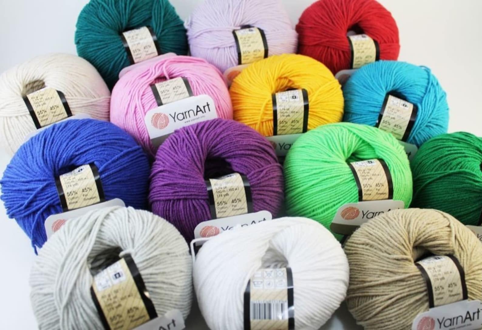 Yarnart Jeans Knitting yarn cotton yarn Crochet cotton yarn Etsy