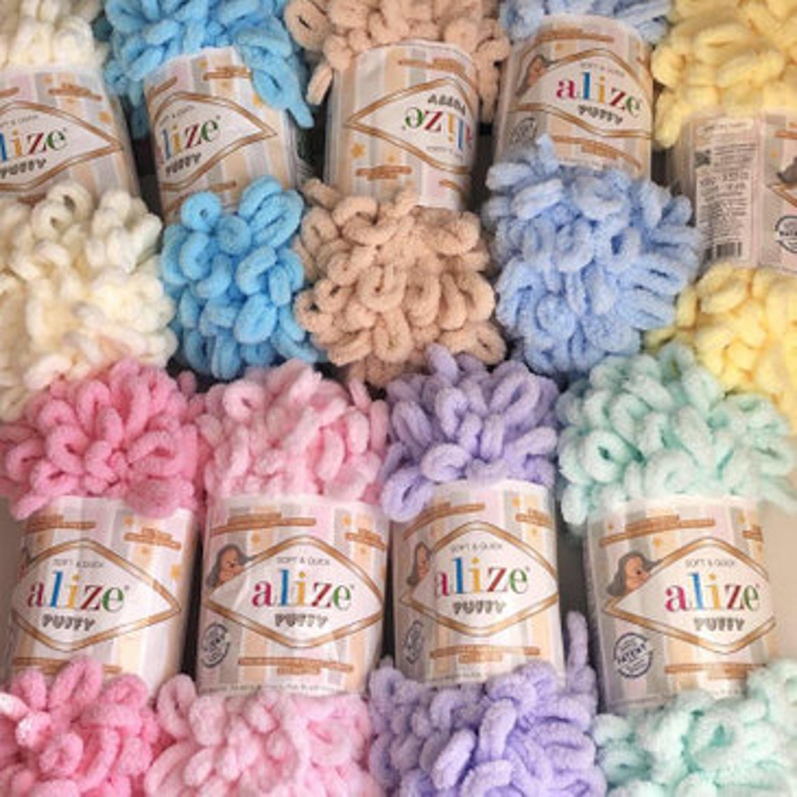 Alize Puffy Yarn yarn for blankets baby yarn knitting by hand Etsy