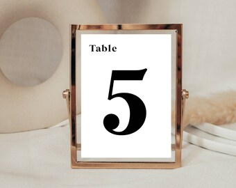 Retro Wedding Table Number Template | Modern Retro Wedding Table Number | Printable Wedding Table Number | Retro Wedding Reception Decor