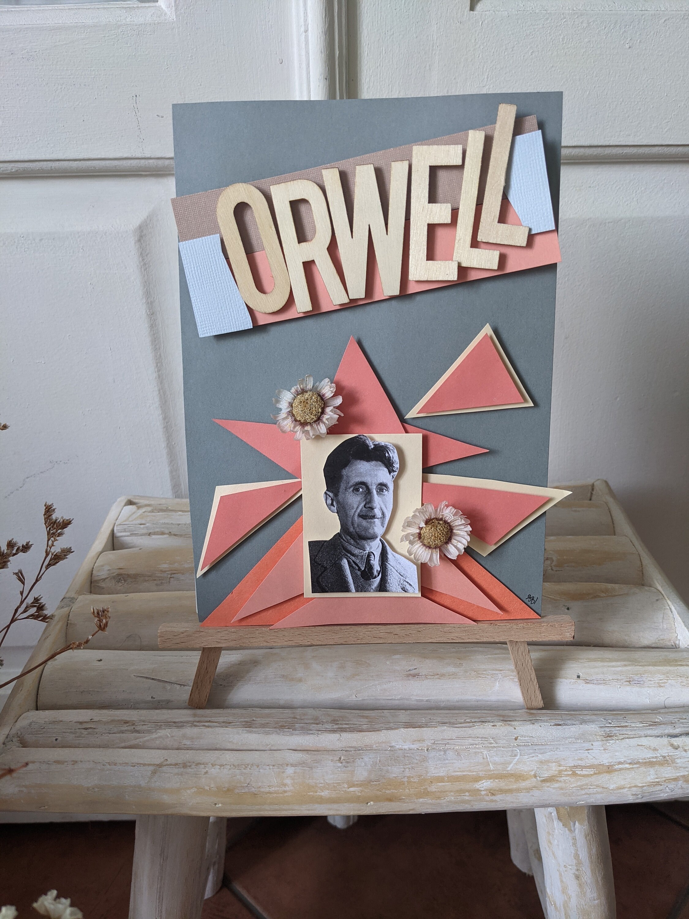 George Orwell Art Mural Fait Main