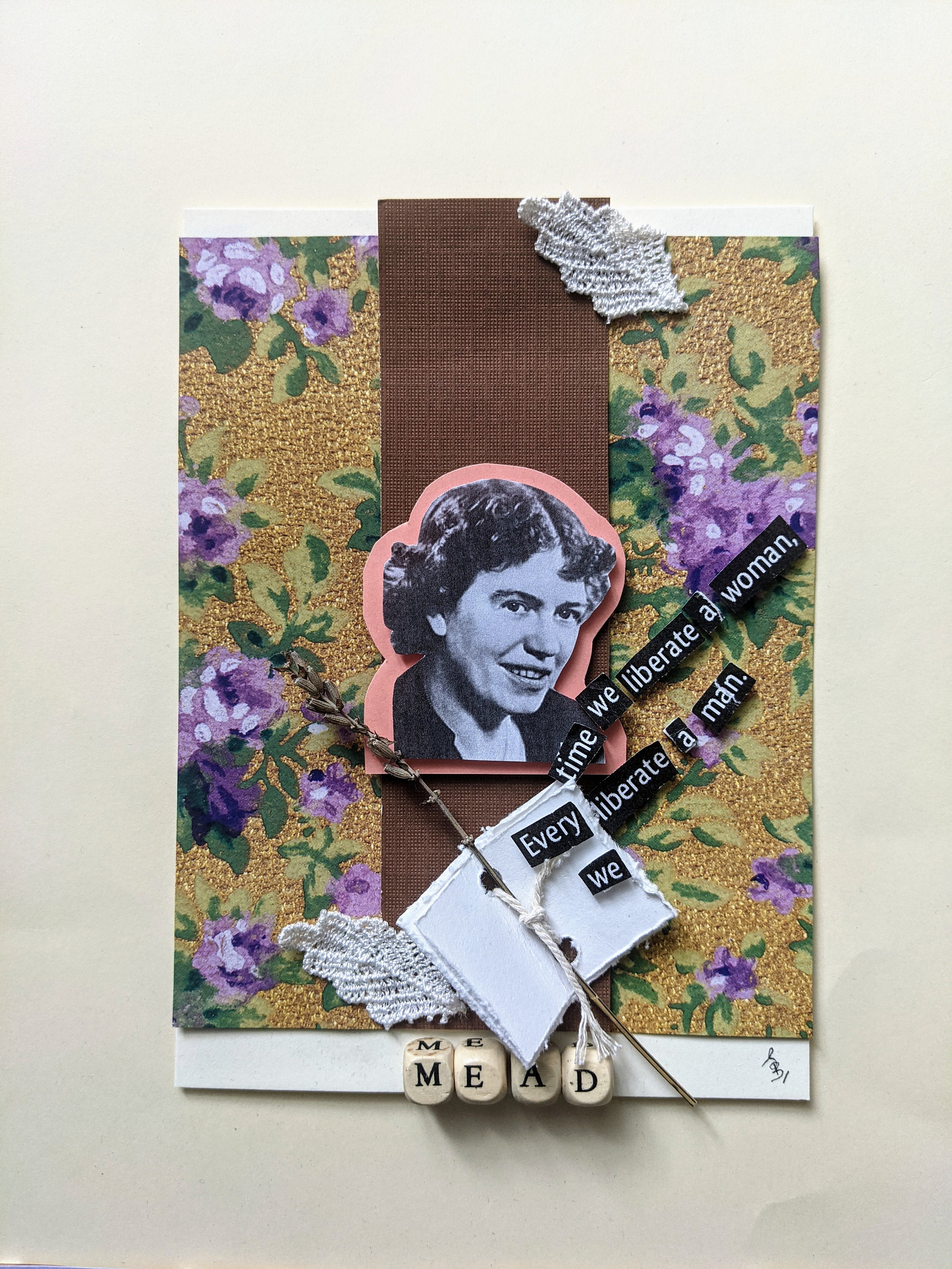 Margaret Mead Art Mural Fait Main