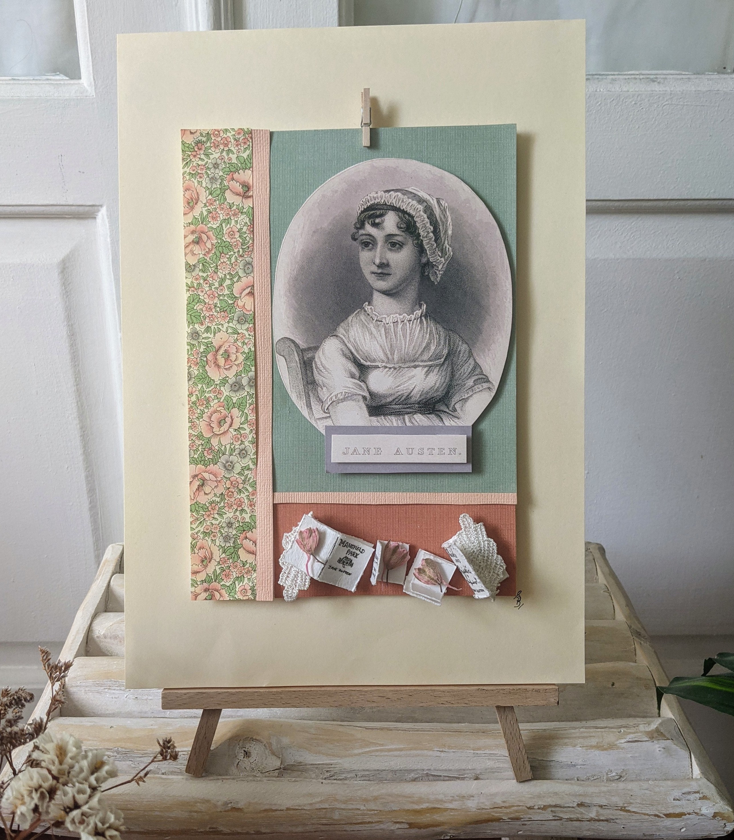 Jane Austen Art Mural Fait Main