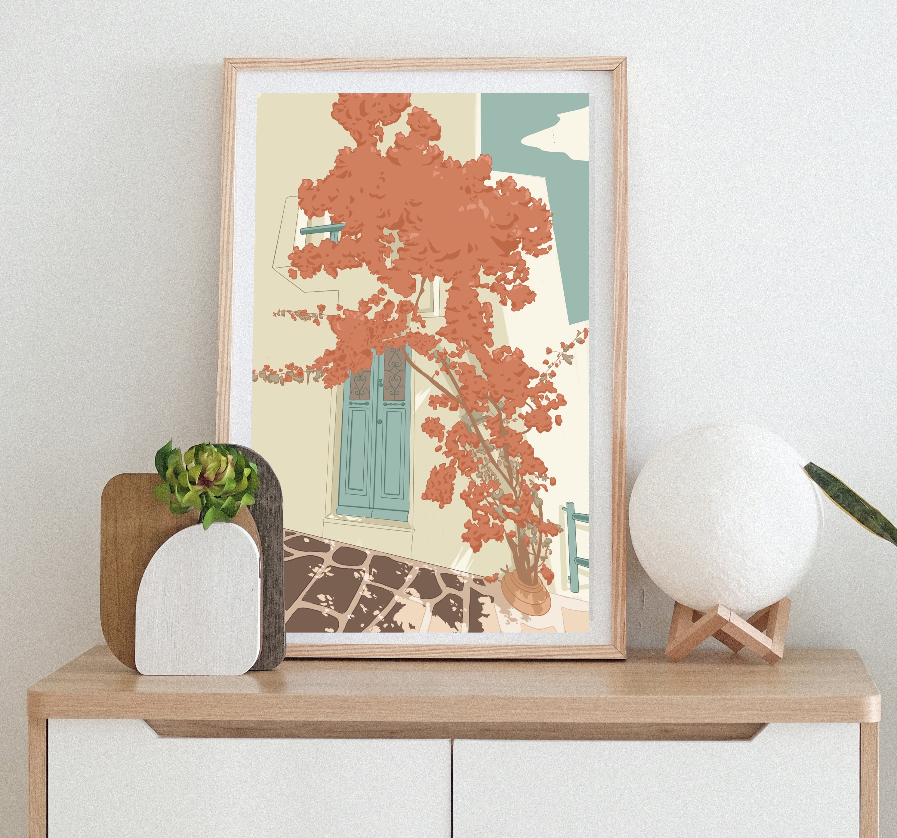 Poster Kostos - Iles Paros Paysage Grèce Cyclades