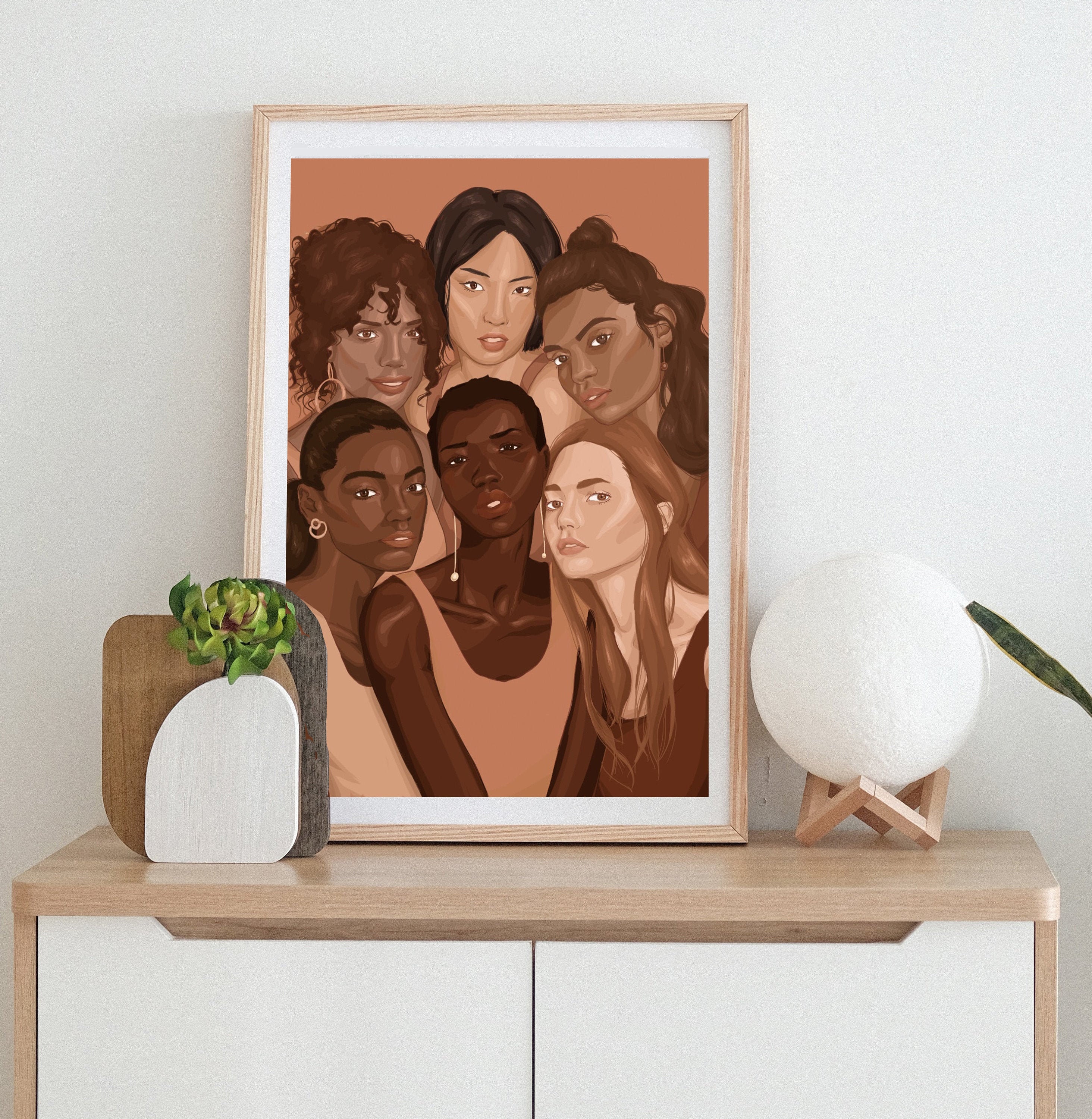 Poster Femmes Ensemble - Sororité Différentes Origines