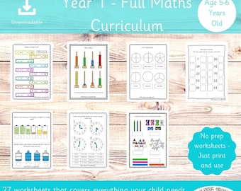 Year 1 Maths Curriculum: Printable Worksheets (PDF)