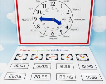 Teaching Clock Learning Sheet: Time Matching Activity (PDF)
