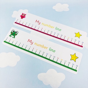 Number line to 20 - Maths aid - Numeracy - Reception - Teaching resource - EYFS - Visual learners - Counting - Nursery - Counting to 20