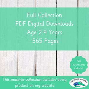 Full Home School Curriculum: 565 Pages! Preschool Worksheets - Busy Book - Starting School - Reception Worksheets - Learning Bundle