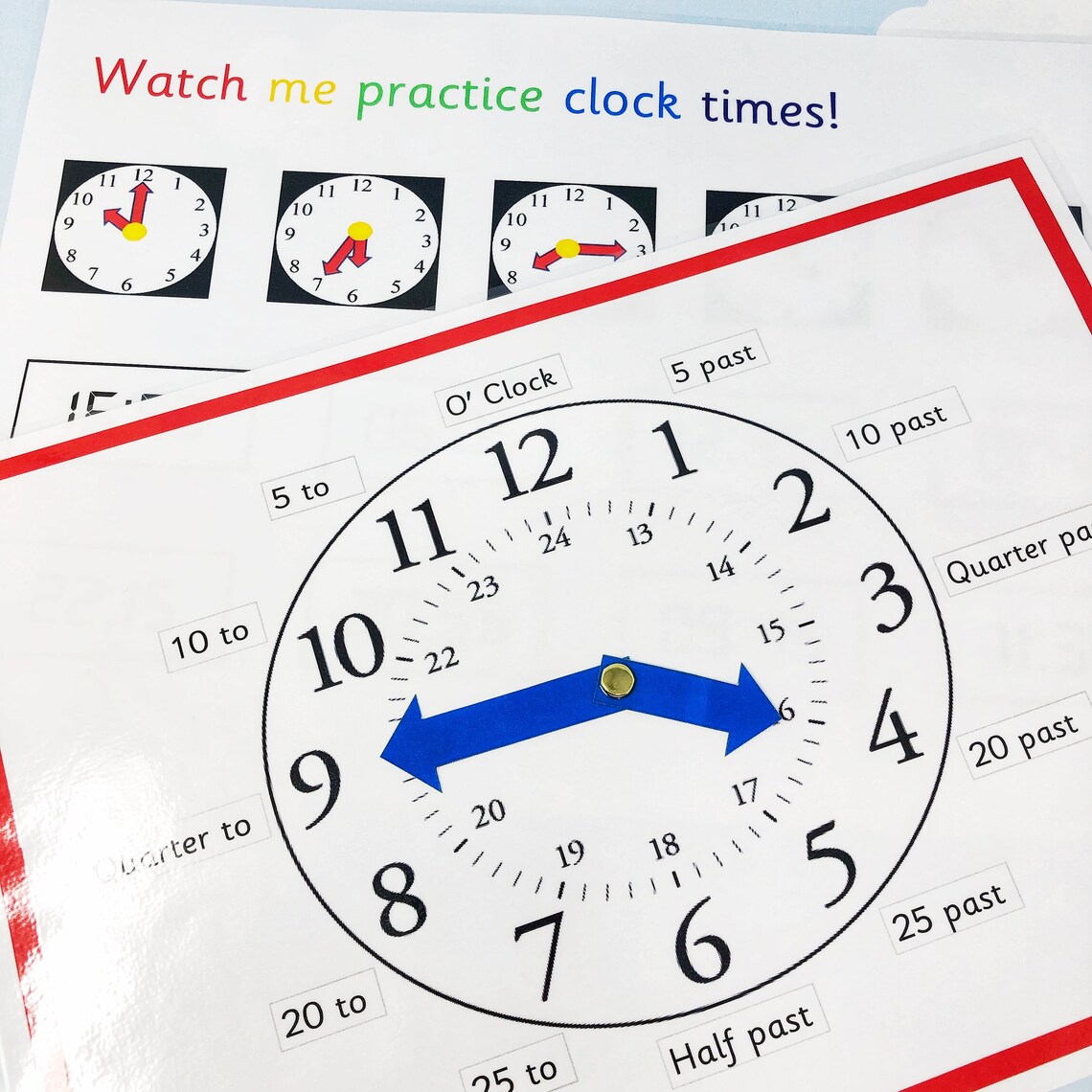 Telling the Time: Booklet and Clock Laminates. Years 1-3+ - Etsy
