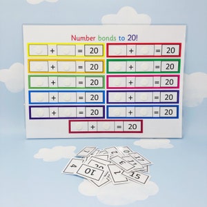 Number bonds to 20 - Learning Sheet - Learn Numbers - KS1 - Number Sentences - Maths Homework - Educational Resources - Numbers