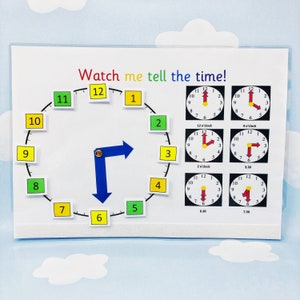 Telling The Time - Kids Clock - Starting School - Reception Learning - Time - Practice Clock - Learning Resources - Moving Clock