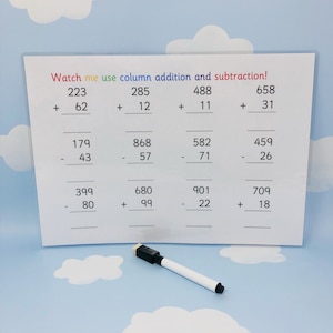 Addition & Subtraction 3 Digit. Add and Subtract 3 numbers - Worksheet - KS2 - Numeracy - Key Stage 2 - Home School Activities