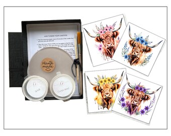 Coaster Kit - Highland Cows