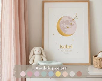 Individuelles Geburtsposter – Personalisierter Sternzeichen-Druck für Babys | Individuelle Sternbild-Wandkunst | Digitaler Download