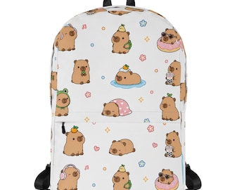 Niedlicher Capybara-Kinderrucksack | Schulrucksack für Jungen und Mädchen | Schultasche für Vorschule und Grundschule | Geschenkidee für Kinder