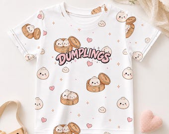 Niedliches Knödel-Kinder-T-Shirt – Kawaii-Muster-Shirt für Kinder