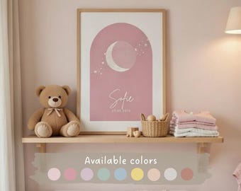 Individuelles Geburtsposter – Mondphase | Personalisierter Baby-Geburtsdruck | Digitaler Download