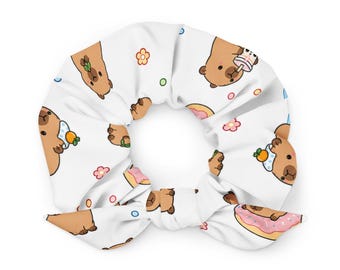 Niedliches Capybara-Haargummi | Kawaii-Haargummi | Haargummi mit Capybara-Print | Süßes Haaraccessoire | Capybara-Geschenk | Kawaii-Mode