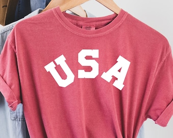USA T-shirt, Comfort Colors Shirt, USA Shirt, America Shirt, 4th of July Shirt, Kids 4th of July, Independence Day, Memorial Day Shirt