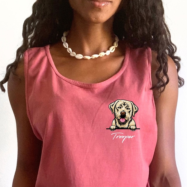 Custom Dog Tank Top, Comfort Colors Tank Top, Personalized Dog Tank, Gift for Mom, Gift for Dad, Mothers day Gift, Fathers Day Gift, Dog Mom