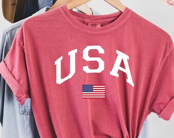 NIANTIE Tops for Womens American Flag Print 4th of July Tee Summer Loose Sleeveless Country Patriotic USA T Shirts