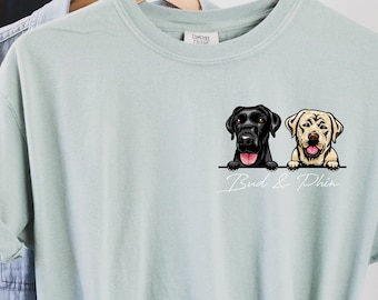 Custom Dog Mom Shirt, Custom Dog Dad Shirt, Comfort Colors Shirt, Personalized Dog Shirt, Gift for Mom, Valentines Day Shirt, Valentine