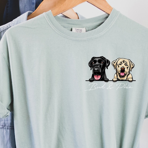 Custom Dog Mom Shirt, Custom Dog Dad Shirt, Comfort Colors Shirt, Personalized Dog Shirt, Gift for Mom, Valentines Day Shirt, Valentine