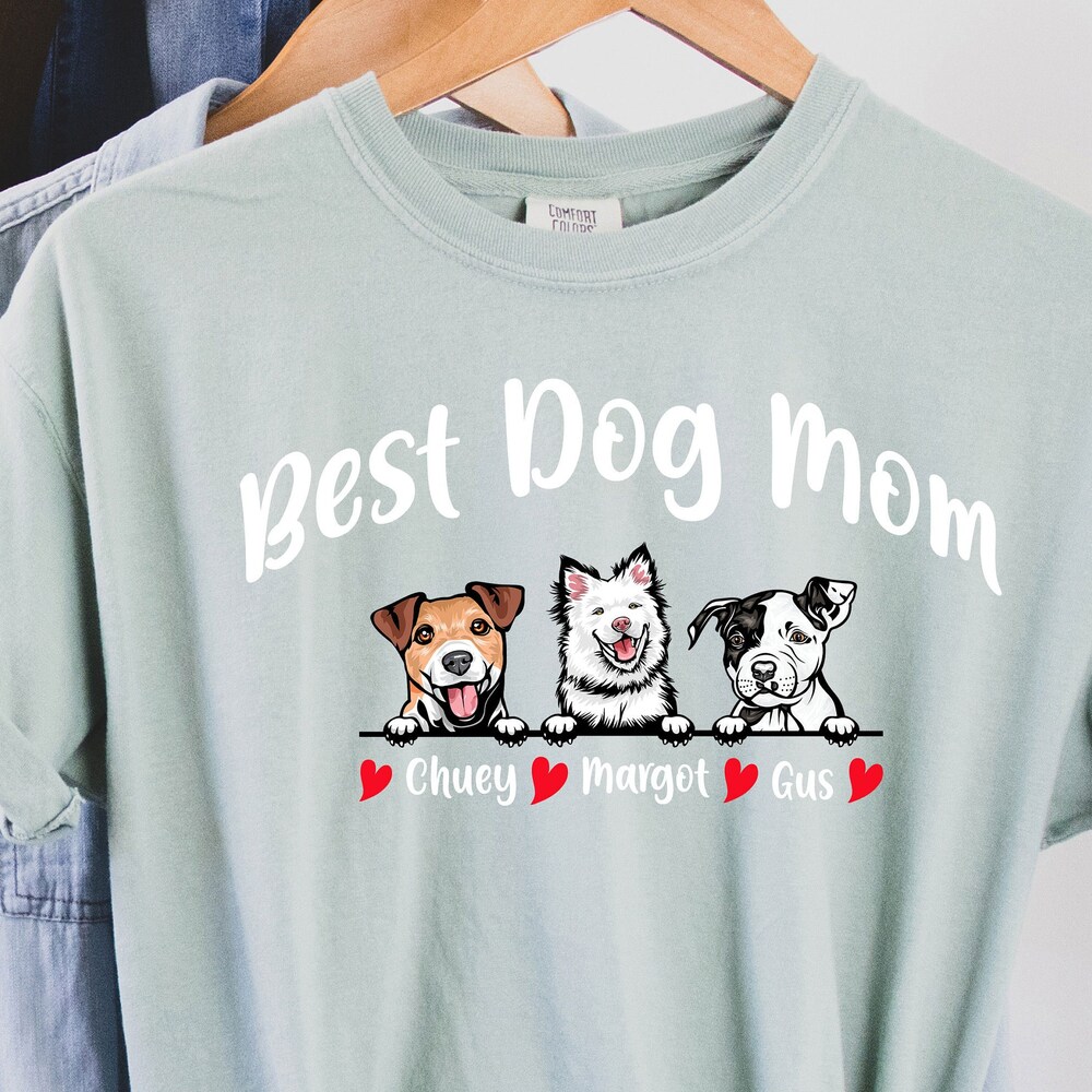 Best Dog Mom Shirt, Comfort Colors Shirt, Custom Dog Mom Shirt, Valentines Day Gift, Valentines Day, Valentines Day Shirt, Valentines Day Onlytee