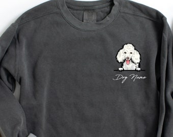 Custom Dog Sweatshirt, Comfort Colors Sweatshirt, Personalized Dog Sweatshirt, Dog Lovers Sweatshirt, Mothers Day Gift, Fathers Day Gift