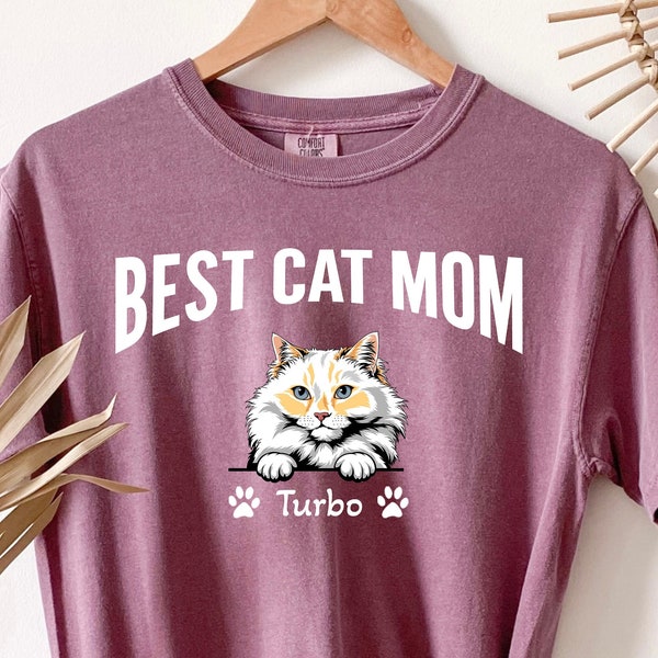 Best Cat Mom Shirt, Comfort Colors Shirt, Custom Cat Mom Shirt, Cat Lovers Shirt, Best Cat Mom Ever, Funny cat Shirt, Mother Day Gift