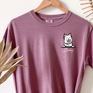 Custom Dog Shirt, Comfort Colors Shirt, Personalized Dog Shirt, Dog Lovers Shirt, Gift for Mom, Gift for Dad, Custom Dog Portrait Shirt