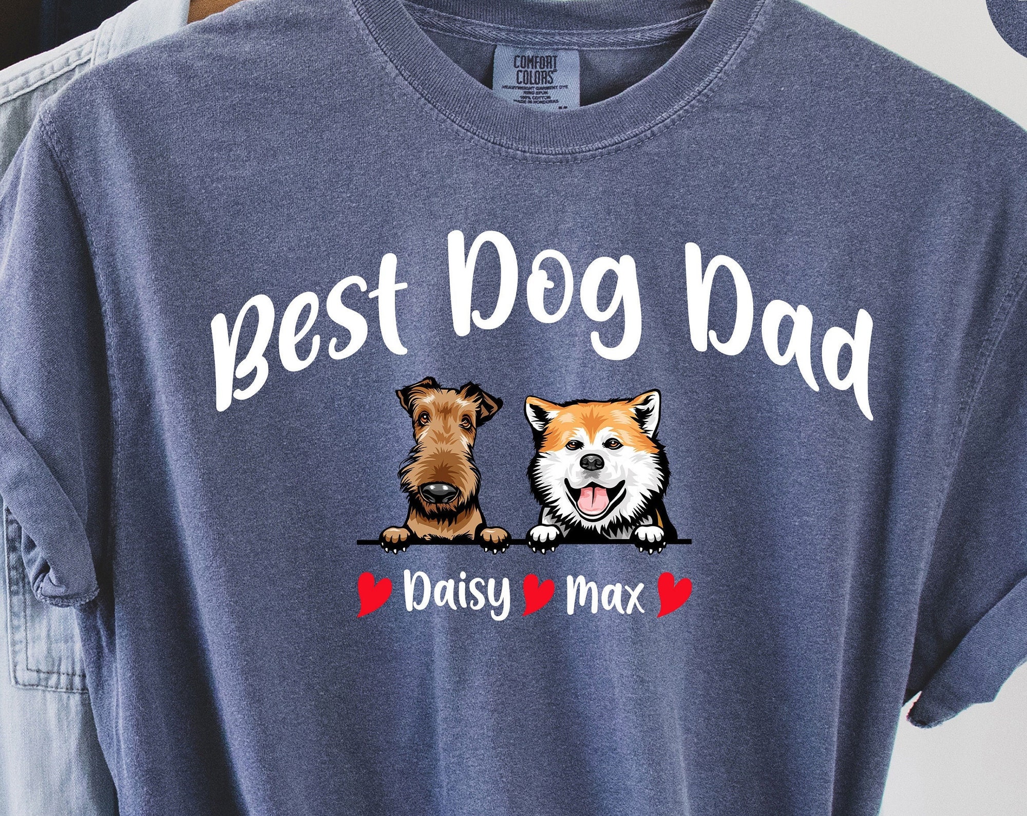 Best Dog Dad Shirt, Personalized Dog Dad Shirt