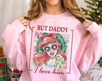 Christmas Disney Princesses Sweatshirt, Ariel Cinderella Aurora Evil Queen Maleficent Hoodie, Disney Princess Christmas Crewneck, 164347