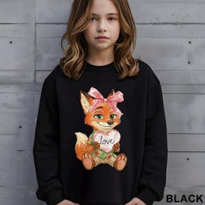 Watercolor Judy Hopps Nick Wilde Heart Sweatshirt, Valentine Zootopia Hoodie, Coquette Bow Zootopia Sweatshirt, Disney Love Crewneck 164491 bild 5