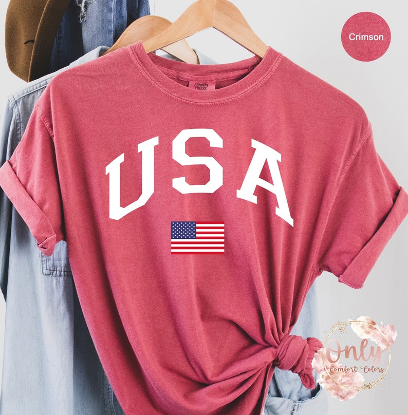 Usa Flag Comfort Colors Tshirt USA Shirt America Shirt 4th Etsy