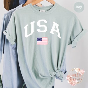 Usa Flag Comfort Colors T-shirt, USA Shirt, America Shirt, 4th of July ...