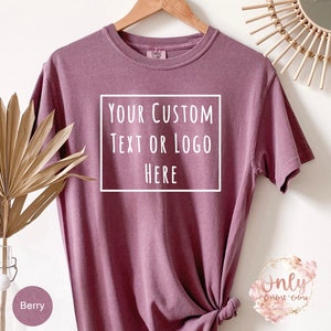 Create Your Own Shirt, Comfort Colors Shirt, Custom Logo Shirt, Custom Text Shirt, Custom Design, Small Business Owner, Valentines Day Gift image 5