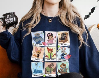 Disney Zootopia 2 Polaroids Sweatshirt, Walt Disney World Sweatshirt, Zootopia Characters Hoodie, Disneyland Zootopia Crewneck 164530